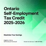 Ontario Self-Employment Tax Credits & Deductions