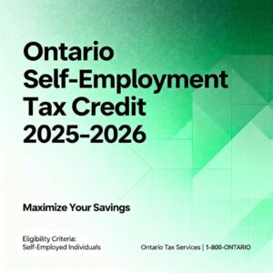 Ontario Self-Employment Tax Credits & Deductions
